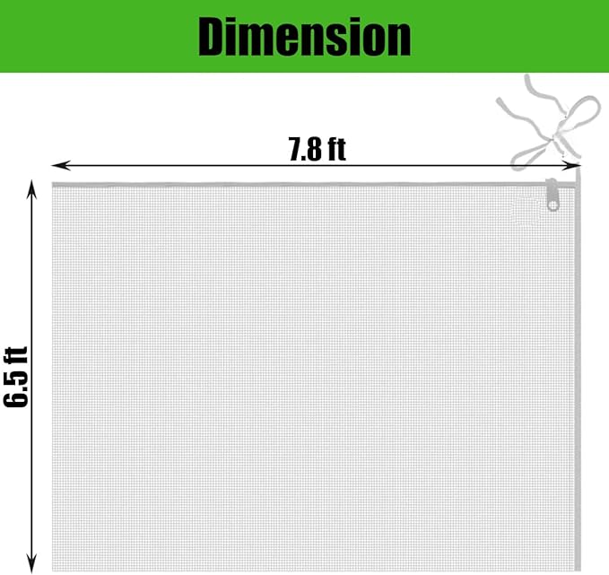 Gardtree 2PCS 6.5 × 7.8 FT Large Fruit Tree Netting Covers with Double Zipper & Drawstring, Garden Mesh Barrier for for Blueberry Bushes, Tomato & Citrus – Easy-Access Mesh Bird & Squirrel Barrier