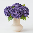 ZYTUYO 20 inches 4 Pcs Violet Purple Real Touch Hydrangea Artificial Flowers Boho Lifelike Real Looking Latex Hydrangeas Flower with Long Stem for Home Decor Spring Table Centrepiece