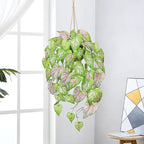 Large Fake Hanging Plants in Pot for Indoor & Outdoor, Long Artificial Hanging Pothos Plants Green, 27.6" Fake Potted Vines Ivy Greenery Plant for Room Wall Shelf Decor Living Room Patio Porch