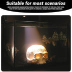 Fish Tank Decorations Resin Floating Rockery, Aquarium Decor Ornaments Mountain with White Cover Like Snow