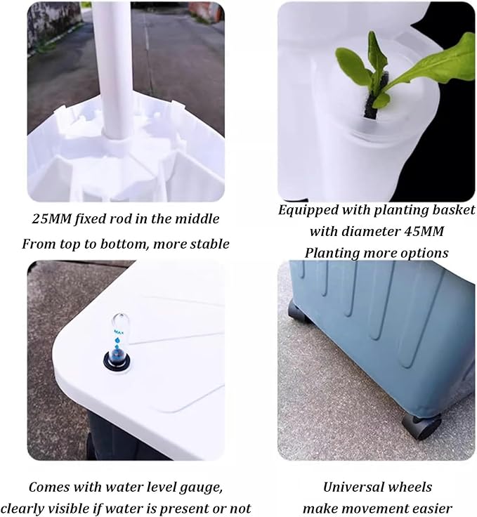 FLTRGO Hydroponics Growing System,Indoor herb Garden,hydroponic Growing Kits & Systems,Vegetables hydroponic Grow kit,with Hydrating Pump, Adapter, Net Pots.