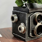 Camera Decorative Planter Plant Gift - Desk Decor Succulent Pot for Indoor Plants Vintage Camera Home Shelf Office Decor Small Flower Pot with Drainage