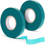 Stretch Tie Tape Roll, 2 Pack Total 300 Feet 1/2" Garden Tie Tape Thick Sturdy Garden Plant Ties Green Vinyl Plant Ribbon Gardening Tools Green Garden Roll for Indoor Outdoor Patio Plant Use