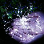 Joomer Solar Fairy Lights, 4-Pack Total 104FT 320LED Solar String Lights Outdoor Waterproof 8 Lighting Modes for Patio Fence Party Garden Yard Home Holiday Tree Outdoor Decoration (White)