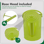 Galvanized Iron Watering Can for Indoor Plants, DIY Watering Cans for House Plant Garden Flower, Long Spout Water Can for Outdoor Watering Plants 6.44L 1.7Gallon (Green)