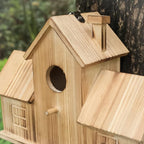 Bird Houses for Outside 3 Hole Bird House Room for 3 Bird Families Outdoor Bluebird Finch Cardinals Wooden Hanging Birdhouse for Garden