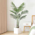 Artificial Palm Tree 4ft Tall Fake Palm Tree Indoor Decor Faux Tropical Areca Floor Plant in Pot, Artificial Silk Plant for Home Office Living Room Decor Indoor