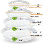LWALRS 20 Pack Plant Saucer Tray (6 8 10 12 inch), Plant Saucers for Indoors Outdoor, Plastic Heavy Duty Drainage Drip Water Trays for Planter Pots Flower, Clear Pot Saucers Trays for Plants