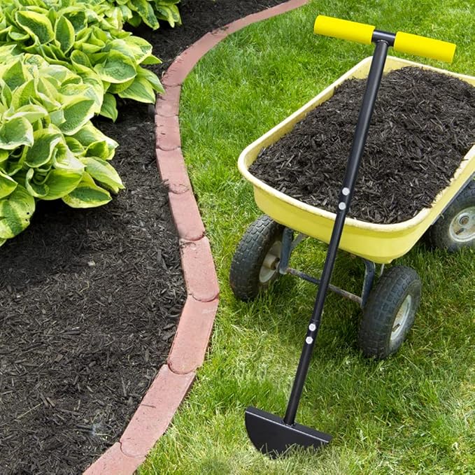 Colwelt Half Moon Edger Lawn Tool, Lawn Edgers with Soft Handle, Manual Lawn Edger for Grass, Borders Sidewalks, Driveways, Gardens, 38-Inch