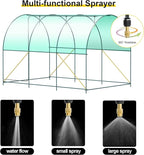 Greenhouses for Outdoors Heavy Duty 10x7x7 FT Portable Greenhouse with Watering System,6 Ventilated Screen Windows & Rolling Zipper Door & Reinforced Steel Frame High Tunnel Greenhouse