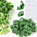60PCS Plant Wall Clips with Self Adhesive Stickers - Vine Clips for Climbing Plants, Leaf Shaped Invisible Plant Support for Pothos Ivy, Indoor Outdoor Cable Management