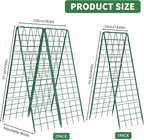 2 Pack Cucumber Trellis, 59" High Foldable A-Frame Garden Trellis for Raised Bed Garden Grow Support with Plant Support Clips Ties for Cucumber,Tomato, Climbing Plants and Flowers