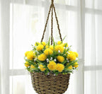 CATTREE Artificial Dandelion Plants, Plastic Flowers Shrubs Bushes Fake Grass Wedding Indoor Outdoor Home Garden Verandah Centerpieces Arrangements Party Decoration Planting Filler - Yellow 4 Pack