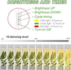 yadoker Plant Grow Light, LED Growing Light Full Spectrum for Indoor Plants, Paired with a Soil Tester,Height Adjustable, Automatic Timer, 5V Low Safe Voltage,Idea for Large Plant Light