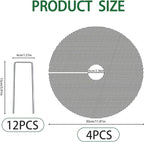 4 Pcs 11.8 Inch Plant Pot Grids, Indoor Plant Pot Soil Guard for Outdoor Garden Plant Protection, Cuttable Plant Pot Soil Covers Protectors from Animals
