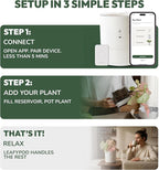 8 Inch Smart Self Watering Planter with WiFi Bridge & App Control – AI Plant Care System with Sensors, Automatic Watering, Alerts – Modern Indoor Planter for Houseplants | Cordless