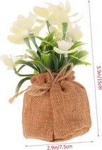 Cabilock Artificial Phalaenopsis Orchid Vase Faux Orchid Flowers Bonsai Creative Bag Potted Fake Flower Decor for Living Room Kitchen Bedroom Wedding Office Table Centerpiece