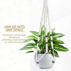 Macrame Plant Hanger for Outdoor and Indoor Hanging Plants - Plant Holders for Multi-Sized Pots, 35" Tangle-Free Cotton with Wood Beads, Window or Patio Decor (Pot Not Included)