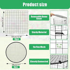 6 Pack Plant Protectors from Animals with Cover, 18PCS 12.6"x11.8" Metal Wire Mesh Cage with Stakes Garden Protection for Rabbits, Chicken, Duck Bunny Barricades for Vegetables, Seedlings and Flower