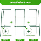 Cucumber Trellis for Raised Garden Bed, U-Shape Plant Support Metel Trellis for Climbing Plants Arch Trellis with Netting for Outdoor Cucumbers,Tomatoes,Vine Climbing Plant(47.2''X32''x47.2''(LxWxH))