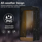 Grand patio Outdoor LED Solar Wall Sconce with Shelf Planter, Waterproof Solar-Powered Decorative Wall Lamp for Porch and Patio, Black, L-Rectangle