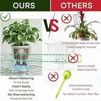 GreenShip 4-Pack Patented Self-Watering Spikes – DIY Plant Watering System for Indoor Plants, Fits Grower Pots, Reuse Containers, Automatic Self-Watering Stakes (Medium)
