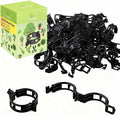 Plant Support Clips Plastic Tomato Clips Plant Clips for Climbing Plants Clear Grape Tomato Vine Trellis Clips for Garden Vegetables Plants Flower Grow Fixing (300, black)
