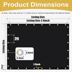 Shade&Beyond 90% Sun Shade Cloth with Grommets, 8' X 16' Pergola Shade Cover Canopy, Mesh Tarp Sun Screens for Patio, Outdoor, Garden, Backyard, Black