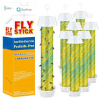 Qualirey 8 Pcs Fly Traps for Indoor Outdoor Hanging Fruit Fly Stick Trap Sticky Mosquito for Home Insect 10 x 2.5 Inches (Design-1,Yellow and Green)