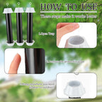 Qualirey Fly Traps for Indoor Outdoor Hanging Fruit Fly Stick Trap Sticky Mosquito for Home Insect 10 x 2.5 Inches(Black,12 Pcs)