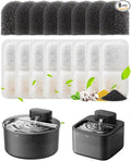 oneisall 8 Replacement Filters for Cat Water Fountain PW13 PW14, 4 Months Set of Replacement Filters for Ultra Quiet Pet Water Fountain, White 8 Count (Pack of 1)