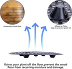 6 PCS Plant Level Pot Elevator, Plant Stands, 12inch Plant Pot Saucer for Prevent Rot and Damage on Patio & Deck (30cm-6pcs, Black)