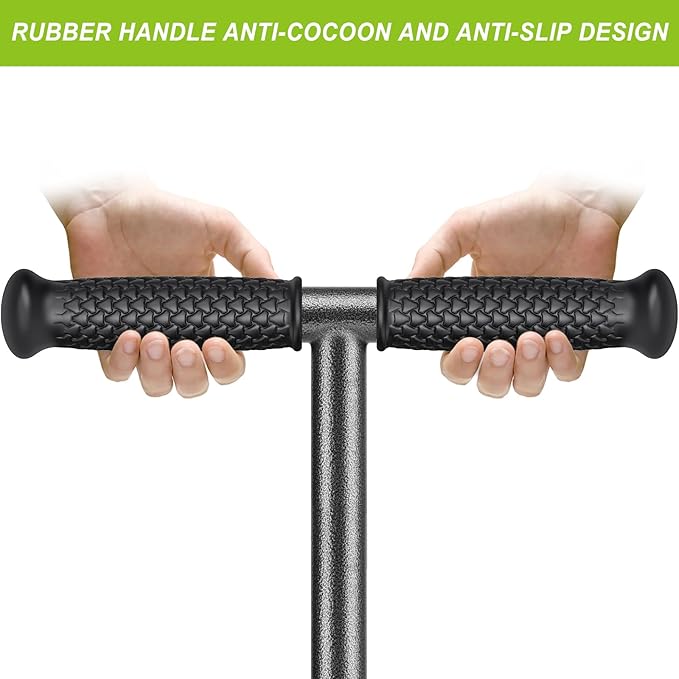 Dolibest Lawn Coring Aerator, Manual Lawn Aerator, 3 Stainless Steel Corer Plug Aerator with Soft Rubber Grip, Pre-Assembled Manual Grass Aerating Tool & Cleaning Hand Tool for Improving Lawn Health