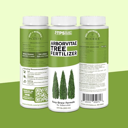 Arborvitae Tree Fertilizer – Liquid Plant Food for Fuller Green Foliage, Faster Growth & Stronger Root Development, 1 Gallon