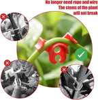 Nogeqi 60 Pcs Plant Training Clips, 90 Degrees Bud Clips, Low Stress Training Clip, Plastic Plant Bender Clip (Circle Style,Red)