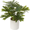 Briful Artificial Monstera Plant 13" Small Fake Plant in Ceramic Pot Potted Faux Plant Indoor for Home Bathroom Living Room Table Office Shelf Desk Decorations