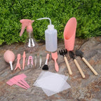 Tools, 16pcs/Set Mini Gardening Tool Set Transplanting Tool Garden Kit Transplanting Tools for Indoor Garden Plant Care(Pink), Gardening