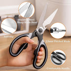 2 Pcs Garden Shears Flower Scissors, Multifunctional Gardening Floral Pruning Shears, Premium Thickened Stainless Steel Floral Scissors for Flower Bar Supplies, Fruits, Plant, Potted Landscapes