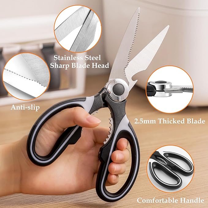 2 Pcs Garden Shears Flower Scissors, Multifunctional Gardening Floral Pruning Shears, Premium Thickened Stainless Steel Floral Scissors for Flower Bar Supplies, Fruits, Plant, Potted Landscapes