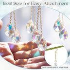 6 Pcs Crystal Sun Catcher Plant Vine Charms Hanging for Mini Potted Plants, Home Window Garden, Garden Home Window Rainbow Sun Catchers Plant Accessories Indoor (Colorful)