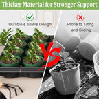 RooTrimmer 3 Inch Nursery Pots 100 Pcs with 5 Pcs 20 Cell Nursery Pot Trays, 5 Sets Seed Starting Kit for Seedlings, Propagation and Home Gardening, Sturdy Green Seeds Starter Pot Tray Germination Set