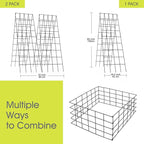 Cucumber Trellis for Raised Bed, Rifny 16.5 x 60 Inch Metal Trellis for Climbing Plants Outdoor with Plant Clips Twist Ties, Garden Plant A-Frame Trellis for Vegetable Pea Tomato (Black, 2 PCS)