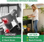 2-Pack 32”Height Elevated Raised Garden Bed with Wheels & Storage Shelf, 400 Lbs Capacity, Anti-Rust, Space-Saving Planter for Vegetables, Herbs, Patio, Balcony, Backyard