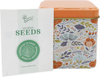 BUZZY Seeds Herbal Tea Garden Grow Kit – 3 Square Tin Planters with Lavender, Chamomile & Lemon Balm Seeds, Easy Indoor Herb Starter, Relaxing Gardening Gift Set