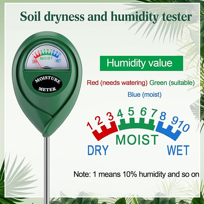 Reallnaive 6 Pcs Indoor Watering Can Set 1/2 Gallon Can 6.8 oz Spray Bottle 17 oz Squeeze Bottle Plant Watering Globes Soil Moisture Meter Small Spraying Set for Indoor Outdoor Plants (Dark Green)