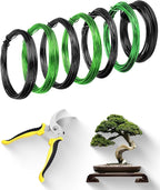 MOSFiATA Bonsai Wire Kit 8Pcs, 7 Roll Aluminum Bonsai Training Wire Coils with Cutter Set -1/1.5/2.0/3.0mm Multiple Sizes Bonsai Accessories for Bonsai Trees Branch Control Plant Shaping