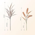 7 PCS Artificial Stems Fake Plants for Spring Summer Decor, 26 in Fake Leaves Greenery Branches Orange Silk Flowers Faux Foliage DIY Stems for Vase Home Kitchen Farmhouse Indoor Table Centerpiece