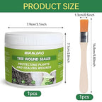 Tree Wound Sealer, 300g Pruning Sealer, Grafting Wax with Brush Tree Trunk Paint Protection Rapidly Form Protective Film for Damaged Trees Bark Repair Pruning Seal Fruit Tree Maintenance, Green
