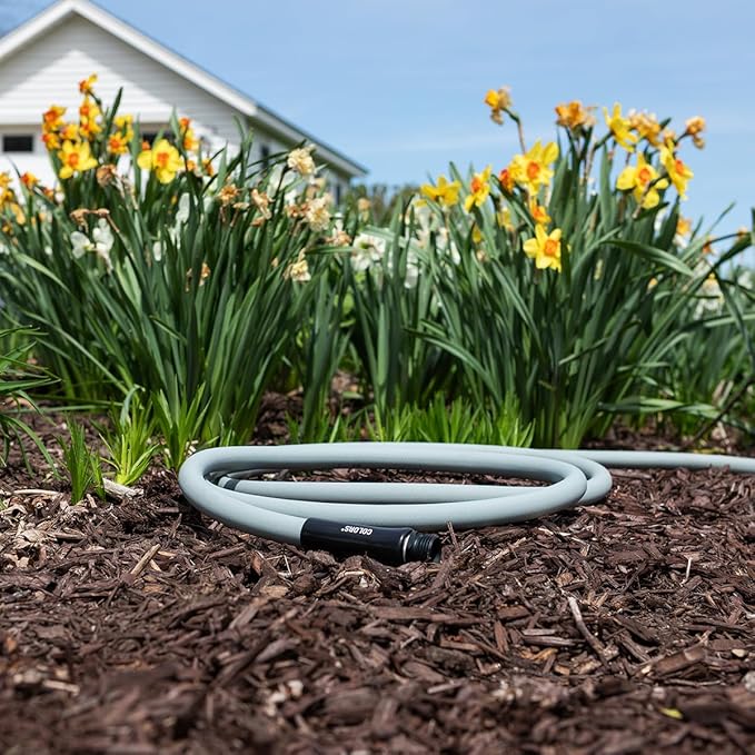 Flexzilla Colors Garden Hose 5/8 in. x 100 ft., Lightweight All-Weather Water Hose, Durable and Flexible, Leak-Free Connections, Slate Gray