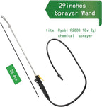 Replacement Sprayer Wand for Ryobi, Stainless Steel Sprayer Wand with Adjustable Nozzle, Trigger Wand & Hose Compatible with Ryobi P2803 Sprayer (29 Inches Sprayer Wand)